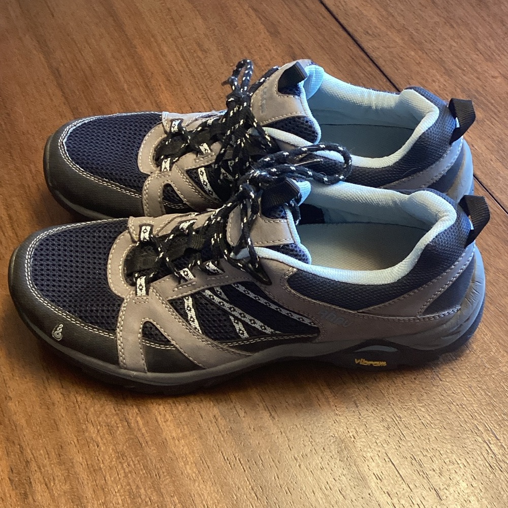 Ahnu Navy and Gray Athletic Shoes - Picture 3 of 9